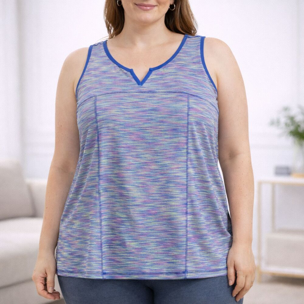 RBX Spacedye Workout Tank Blue Multi 2X